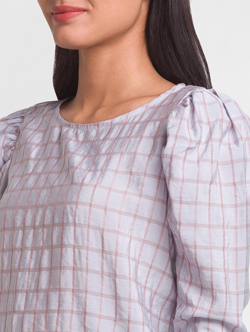 women's straight round neck top - 18431911 - Standard Image - 4