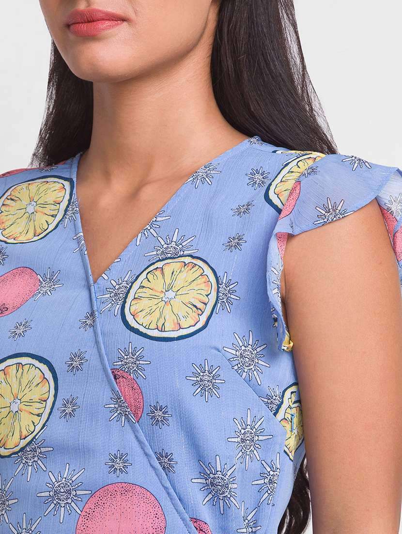 women's wrap printed dress - 18431990 -  Standard Image - 4