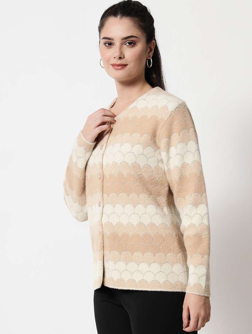 long sleeved self-designed cardigan - 18432049 - Standard Image - 1
