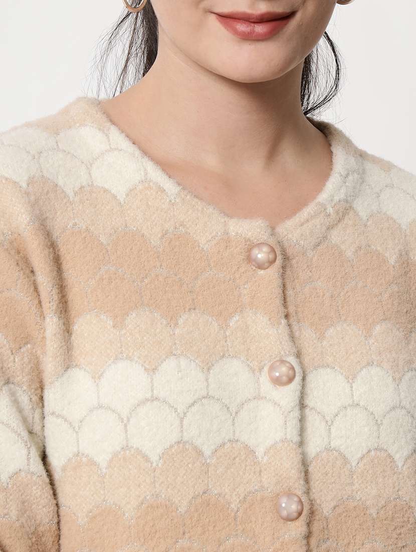 long sleeved self-designed cardigan - 18432049 - Standard Image - 4