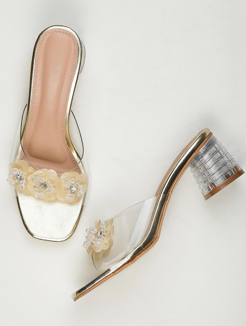 gold patent leather slip on sandals - 18432201 -  Standard Image - 1