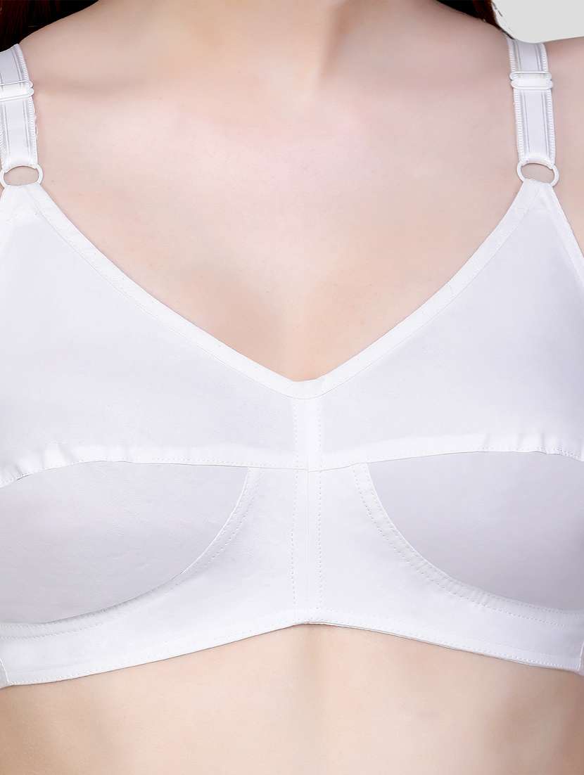 white solid regular bra - 18433494 - Standard Image - 4