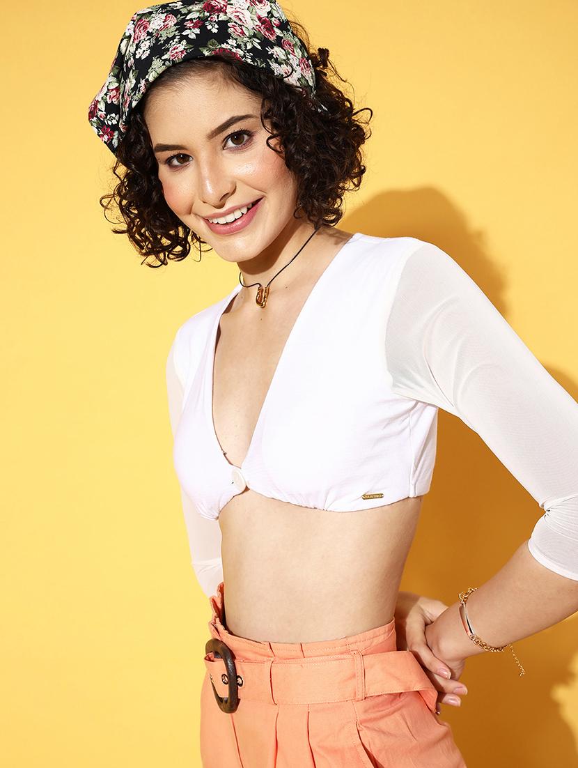 women's blouson v neck top - 18434248 -  Standard Image - 1