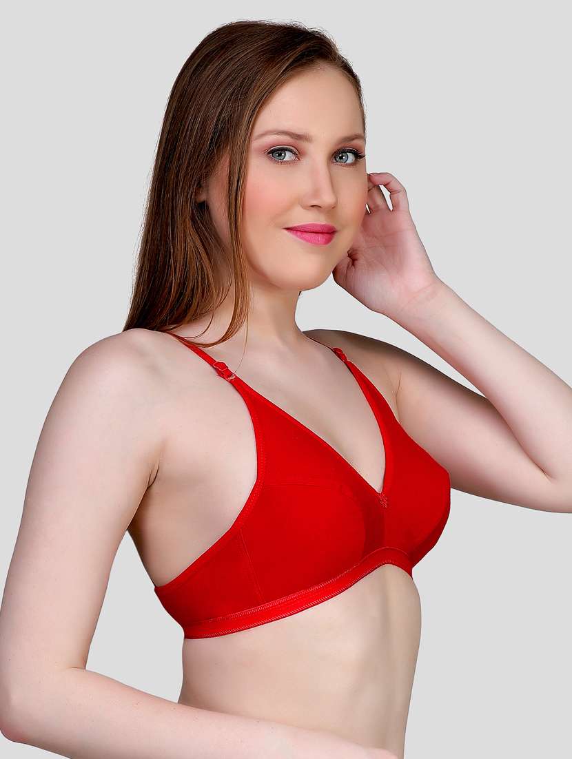 red solid regular bra - 18434312 -  Standard Image - 1