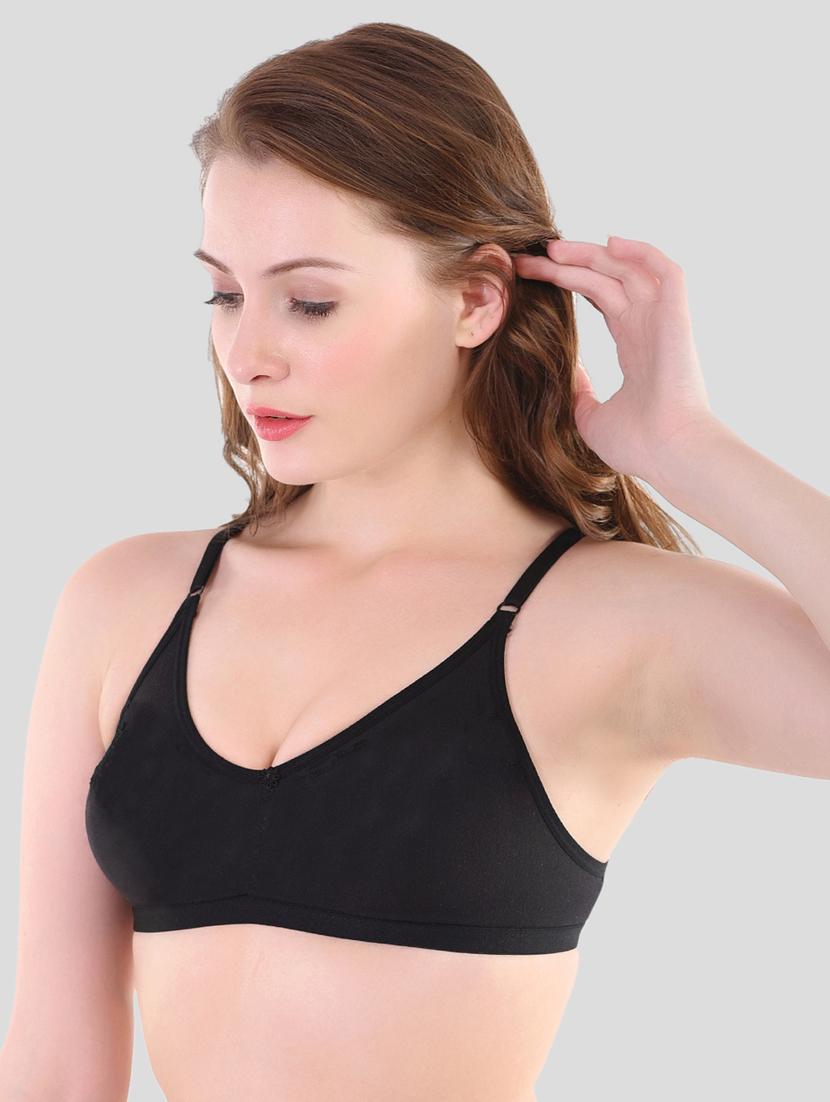 black solid regular bra - 18434333 - Standard Image - 1