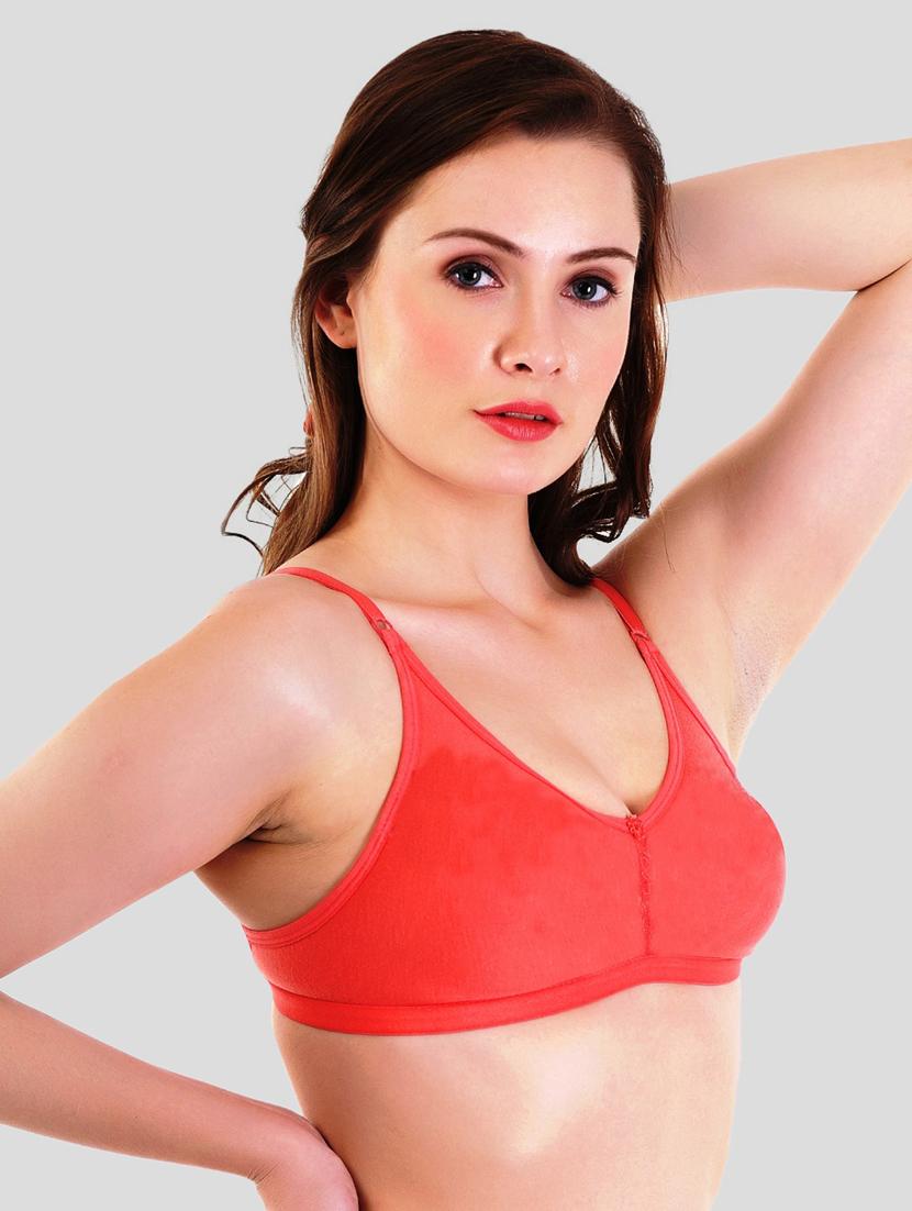 orange solid regular bra - 18434334 - Standard Image - 1