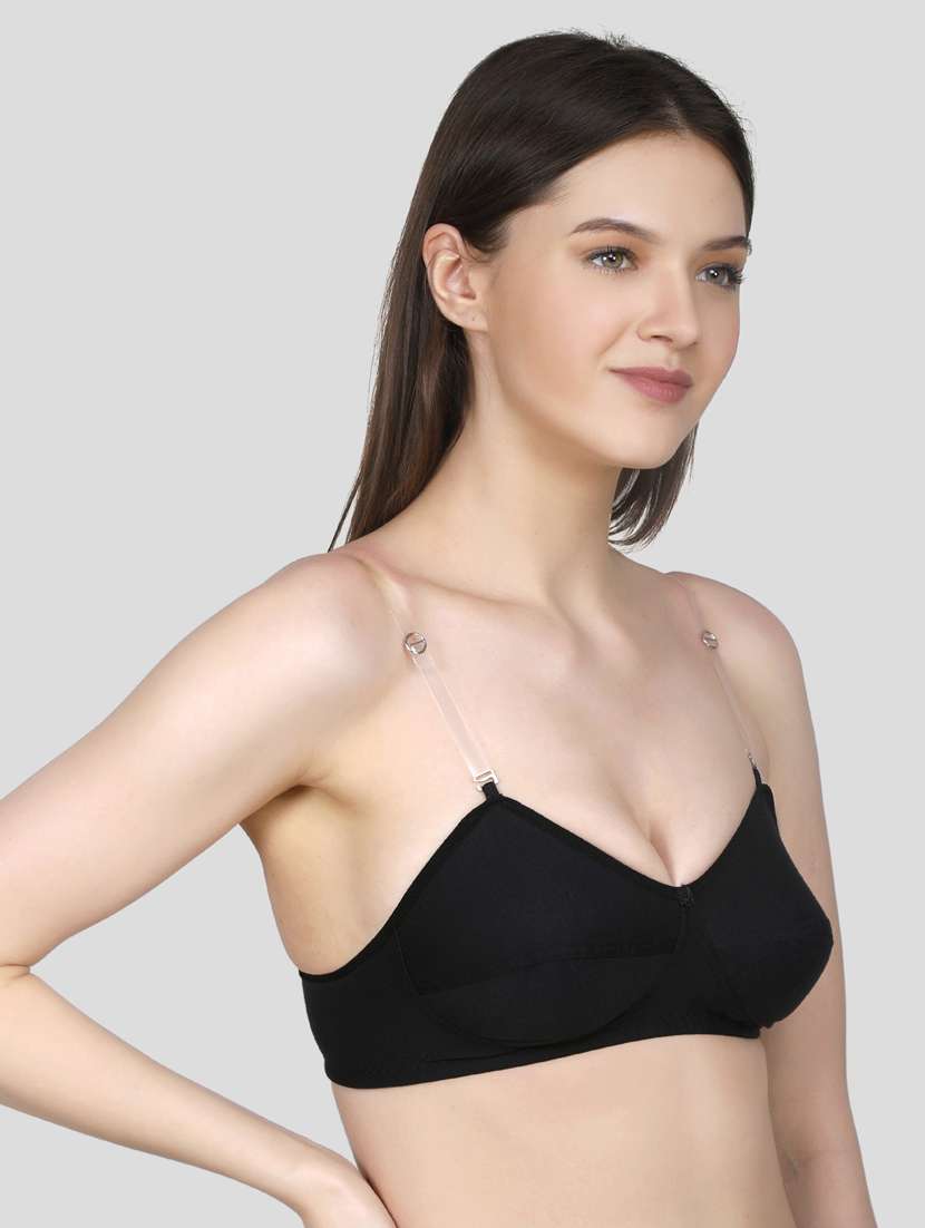 black solid t-shirt bra - 18434340 -  Standard Image - 1