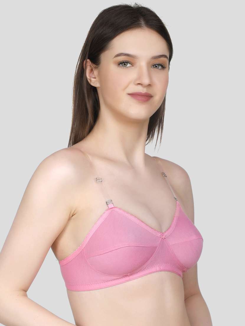 pink solid t-shirt bra - 18434343 - Standard Image - 1