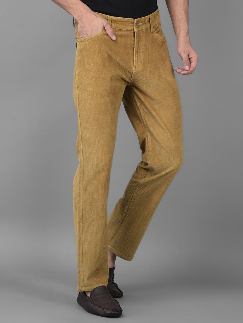 gold solid casual trouser - 18434905 - Standard Image - 1