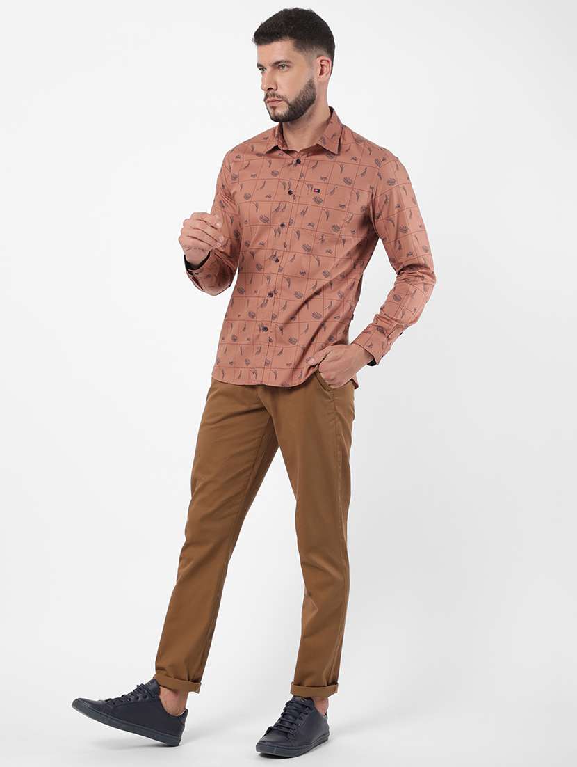 mens leaf print casual shirt - 18435008 -  Standard Image - 6