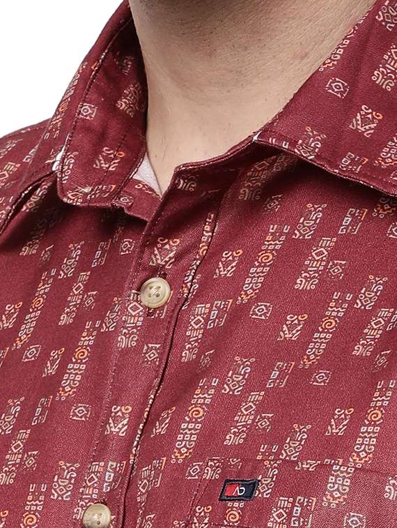 mens geometric casual shirt - 18435117 -  Standard Image - 4