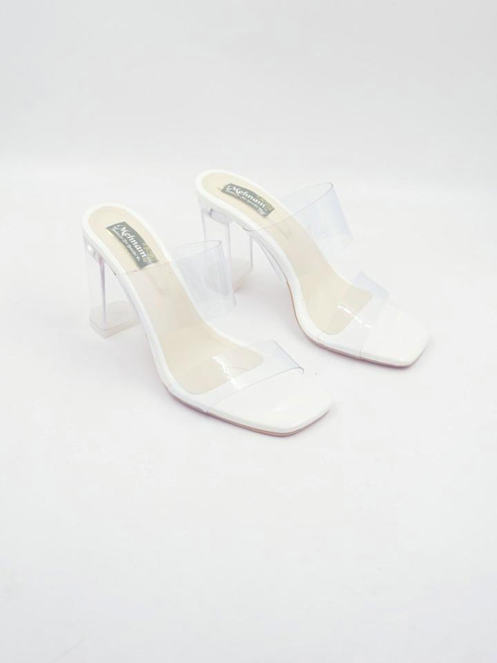 transparent block heels - 18435248 - Standard Image - 1