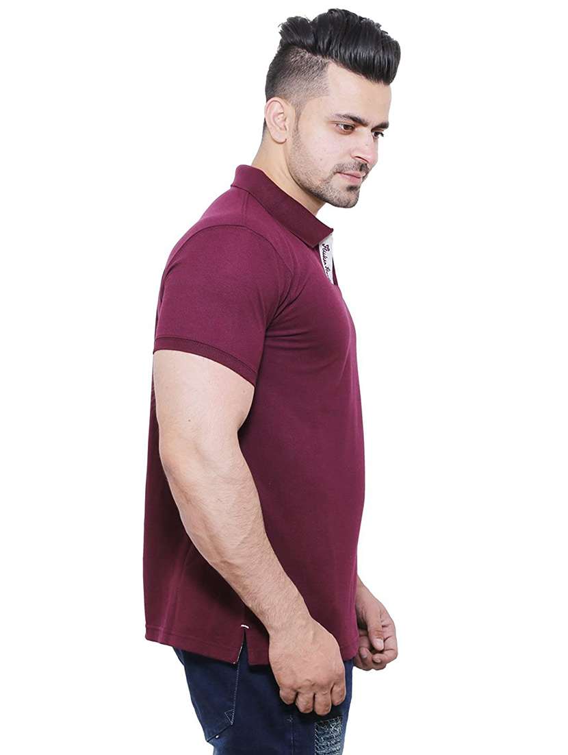 purple solid polo t-shirt - 18436147 -  Standard Image - 1