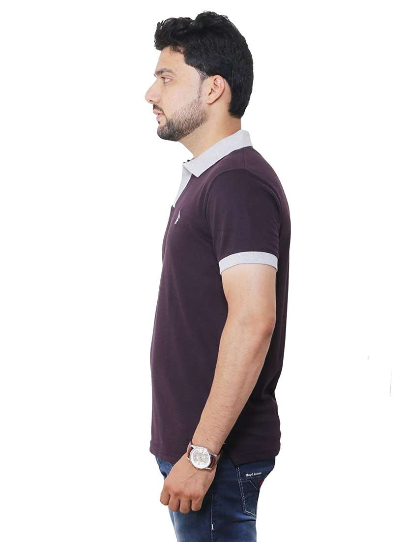 purple solid polo t-shirt - 18436170 -  Standard Image - 1