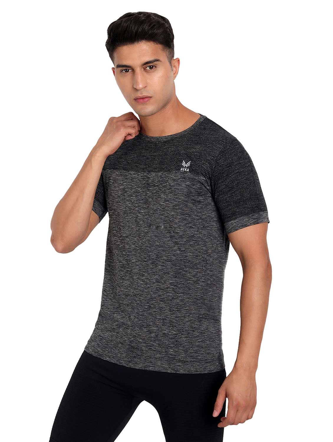 black chest-printed t-shirt - 18436325 -  Standard Image - 1