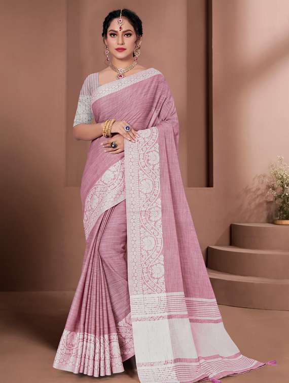 women's bordered royal blue colored saree