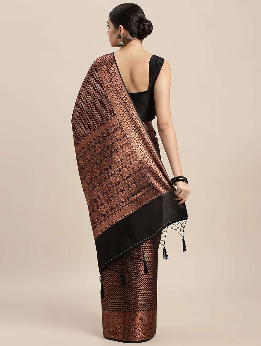 zari work woven saree with blouse - 18436715 -  Standard Image - 1