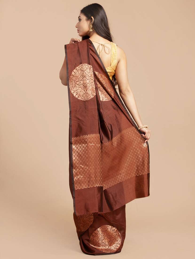 self design zari work woven saree - 18436786 - Standard Image - 1