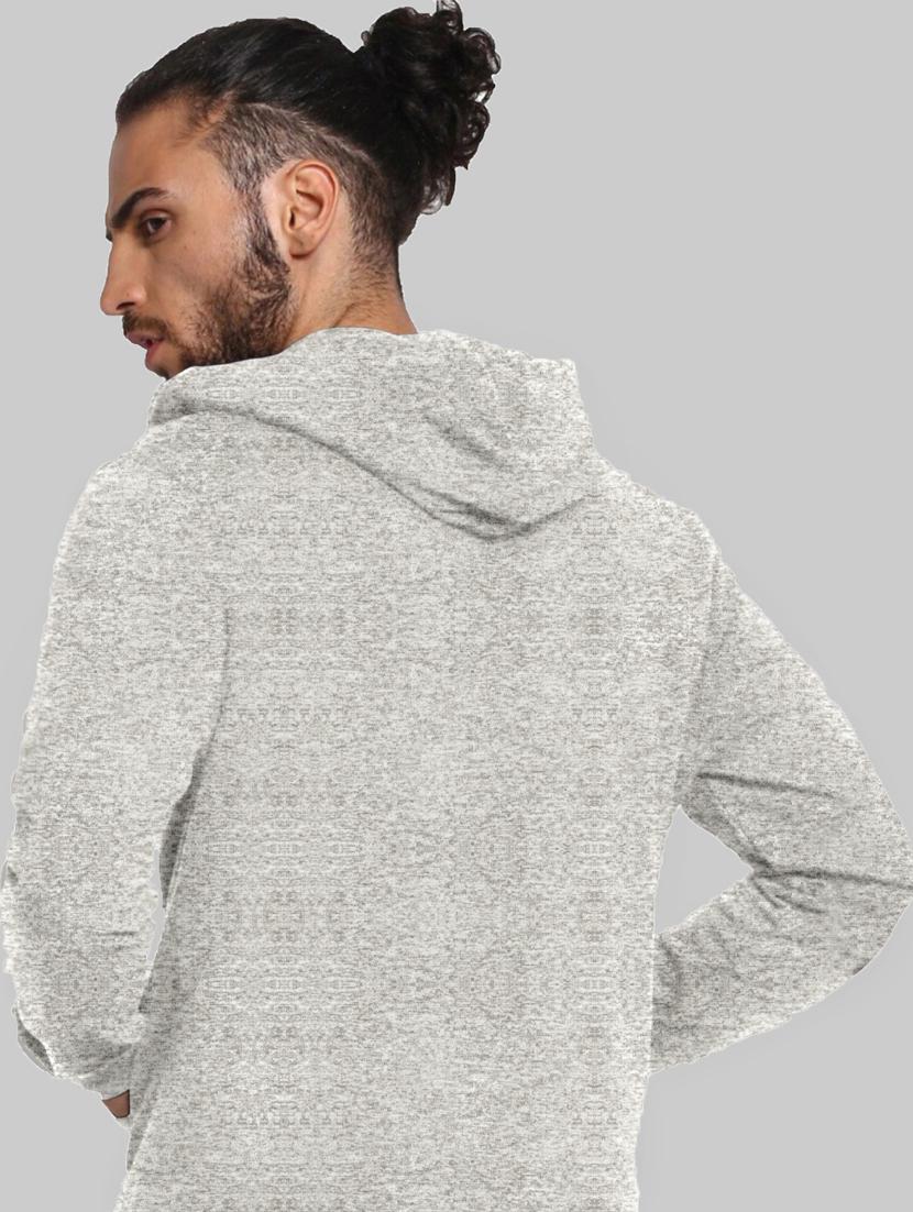 grey chest-printed hooded sweatshirt - 18437068 -  Standard Image - 1