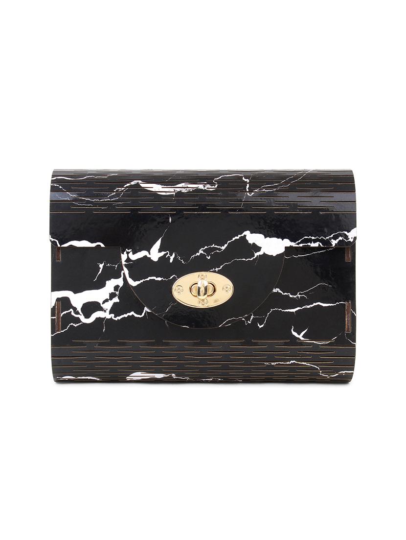 black wood regular clutch - 18437082 - Standard Image - 1