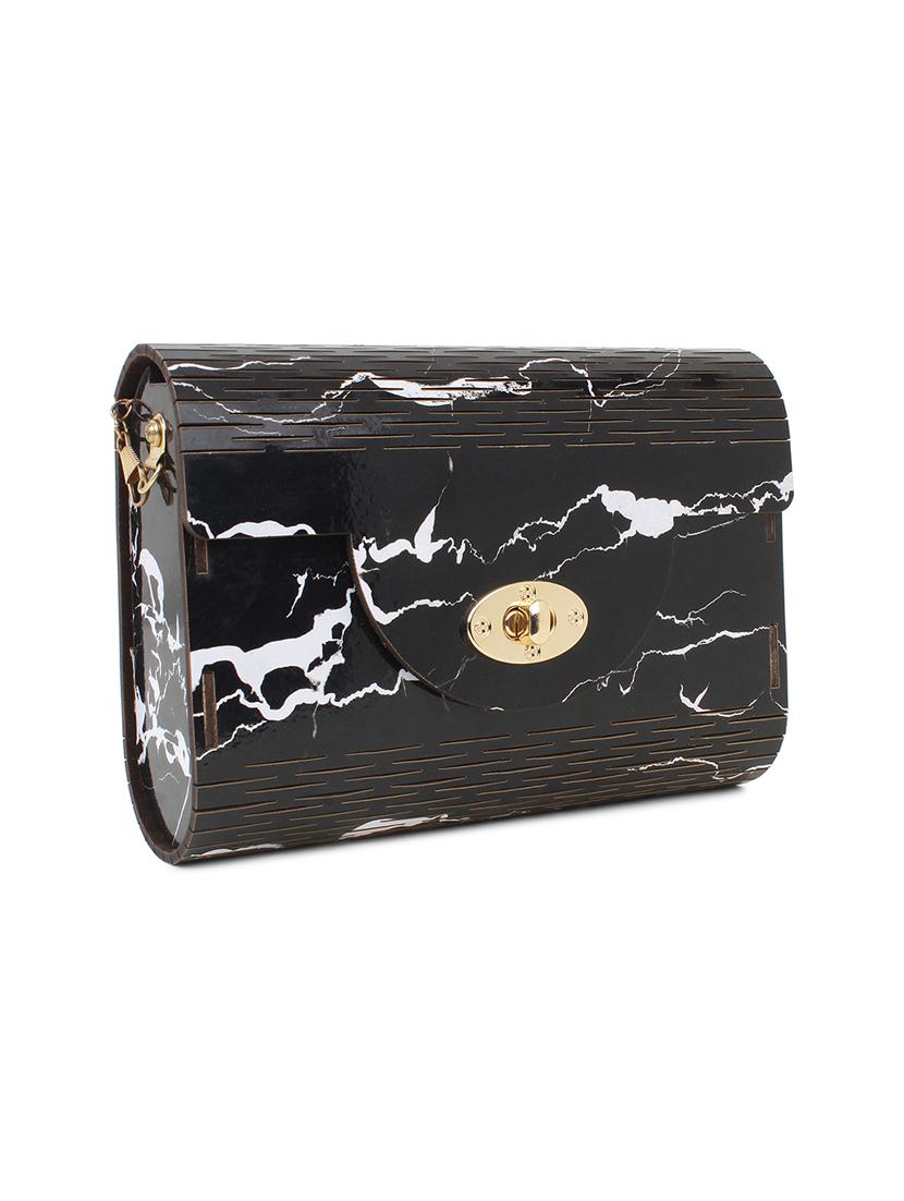 black wood regular clutch - 18437082 - Standard Image - 4