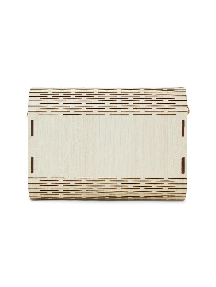 cream wood regular clutch - 18437086 -  Standard Image - 1