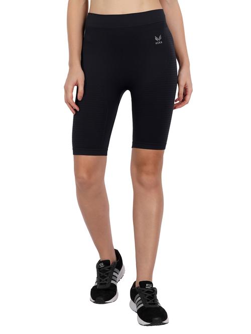 mid rise solid cycling shorts - 18437340 - Standard Image - 0