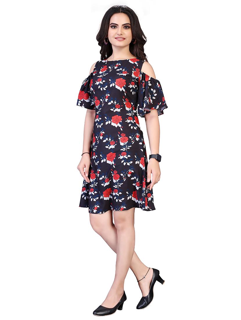 women's fit & flare floral dress - 18437466 -  Standard Image - 1