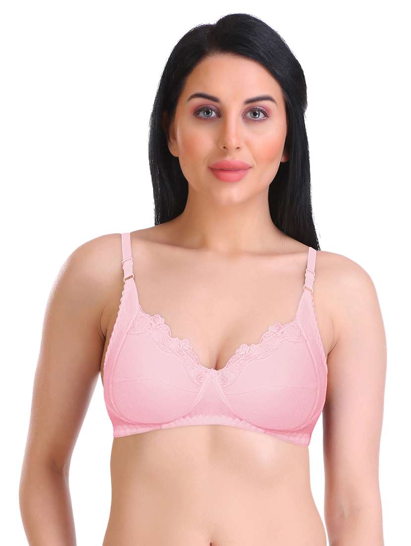 pink lightly padded t-shirt bra