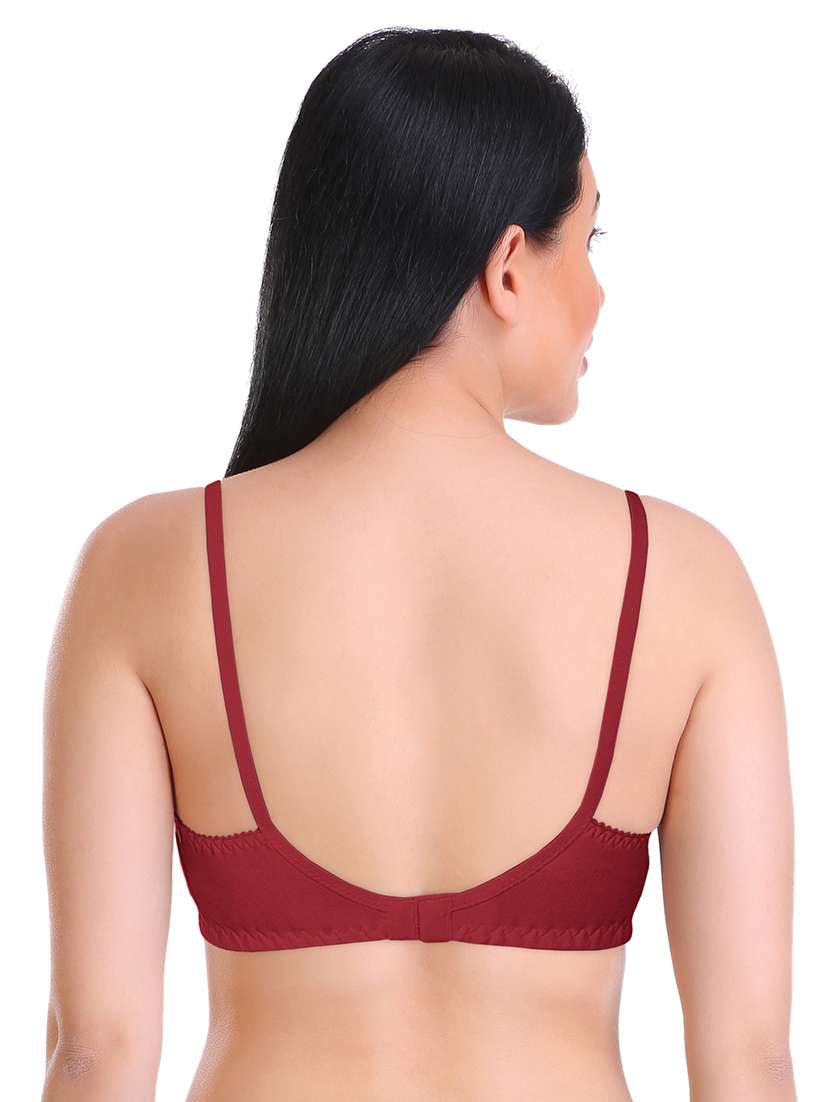 maroon lightly padded t-shirt bra - 18437533 -  Standard Image - 1
