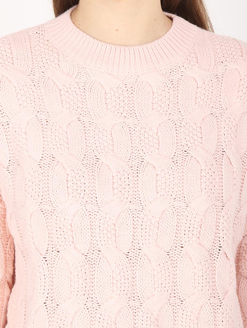 crew neck self design pullover - 18437535 - Standard Image - 4