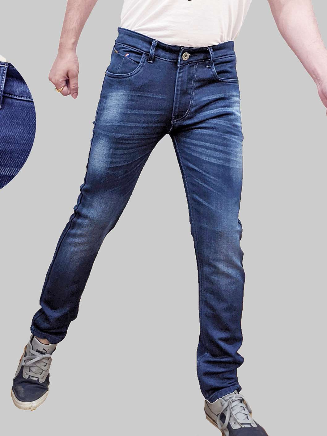mens slim fit plain jeans - 18437703 -  Standard Image - 4