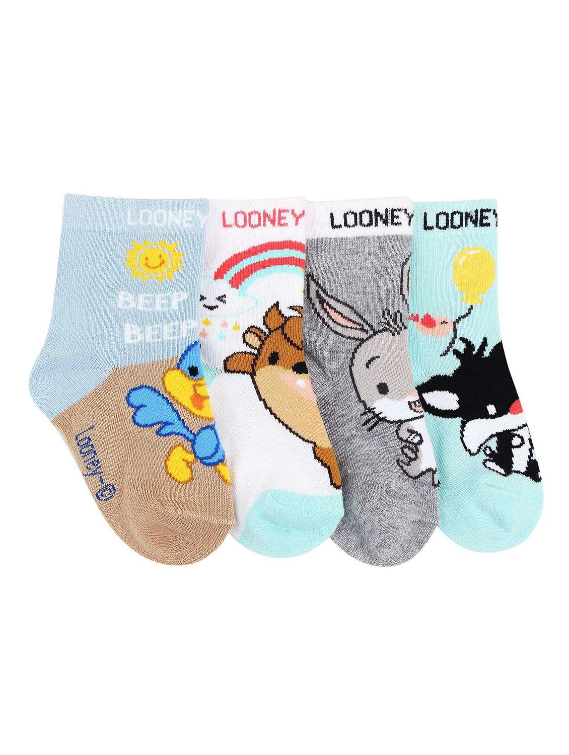 multi colored cotton above ankle length sock