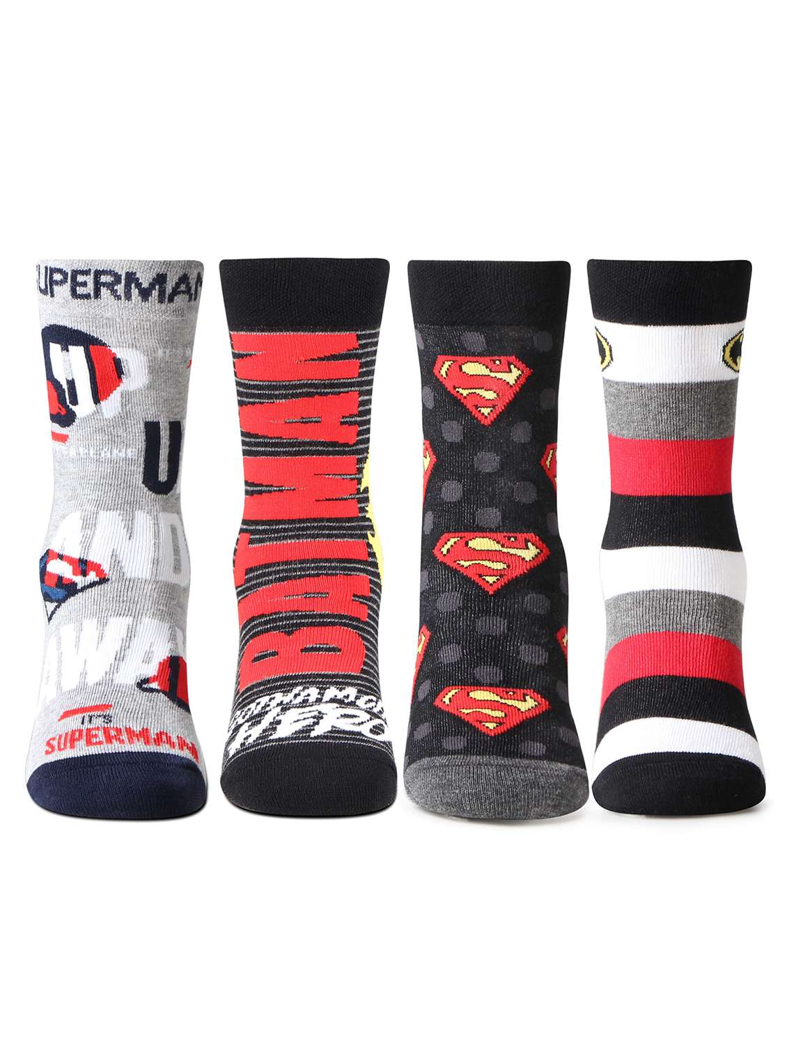 pack of 4 printed above ankle length socks