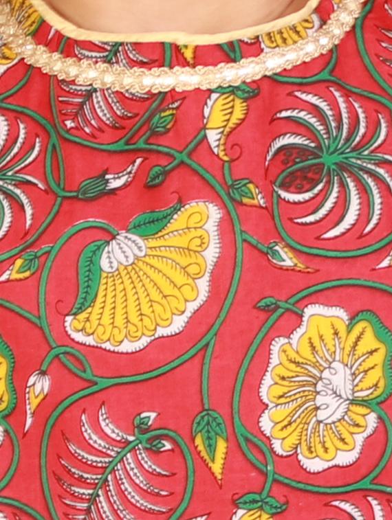 red printed patiyala suit set - 18438490 - Standard Image - 4
