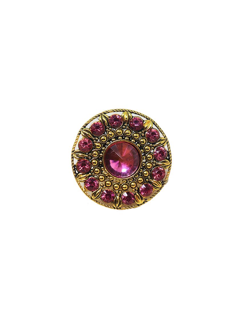 large gold plated adjustable ring