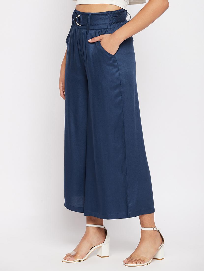 high rise solid flared palazzo - 18438577 - Standard Image - 1