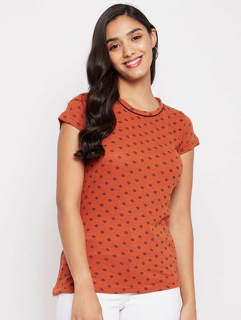 round neck printed tee 