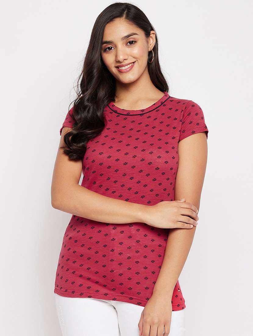 round neck printed tee 