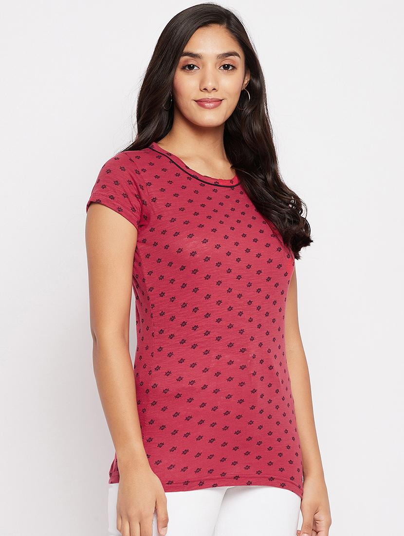round neck printed tee - 18438597 - Standard Image - 1