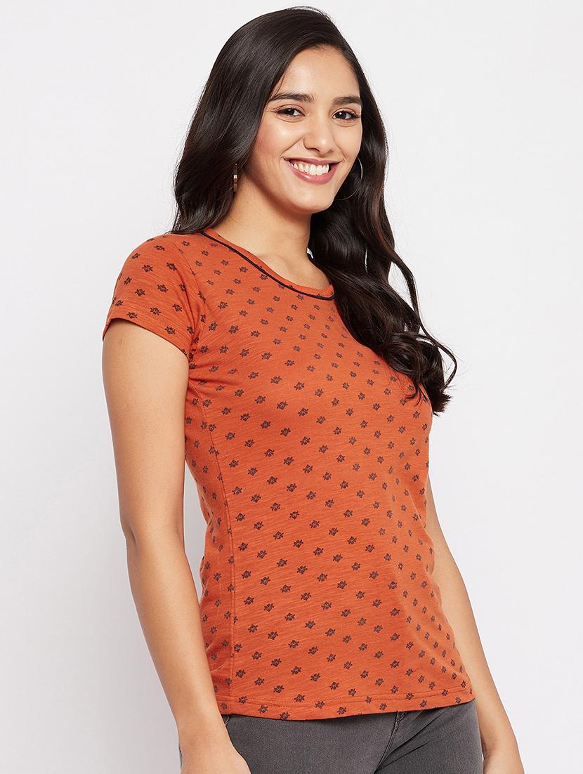 round neck printed tee - 18438598 - Standard Image - 1