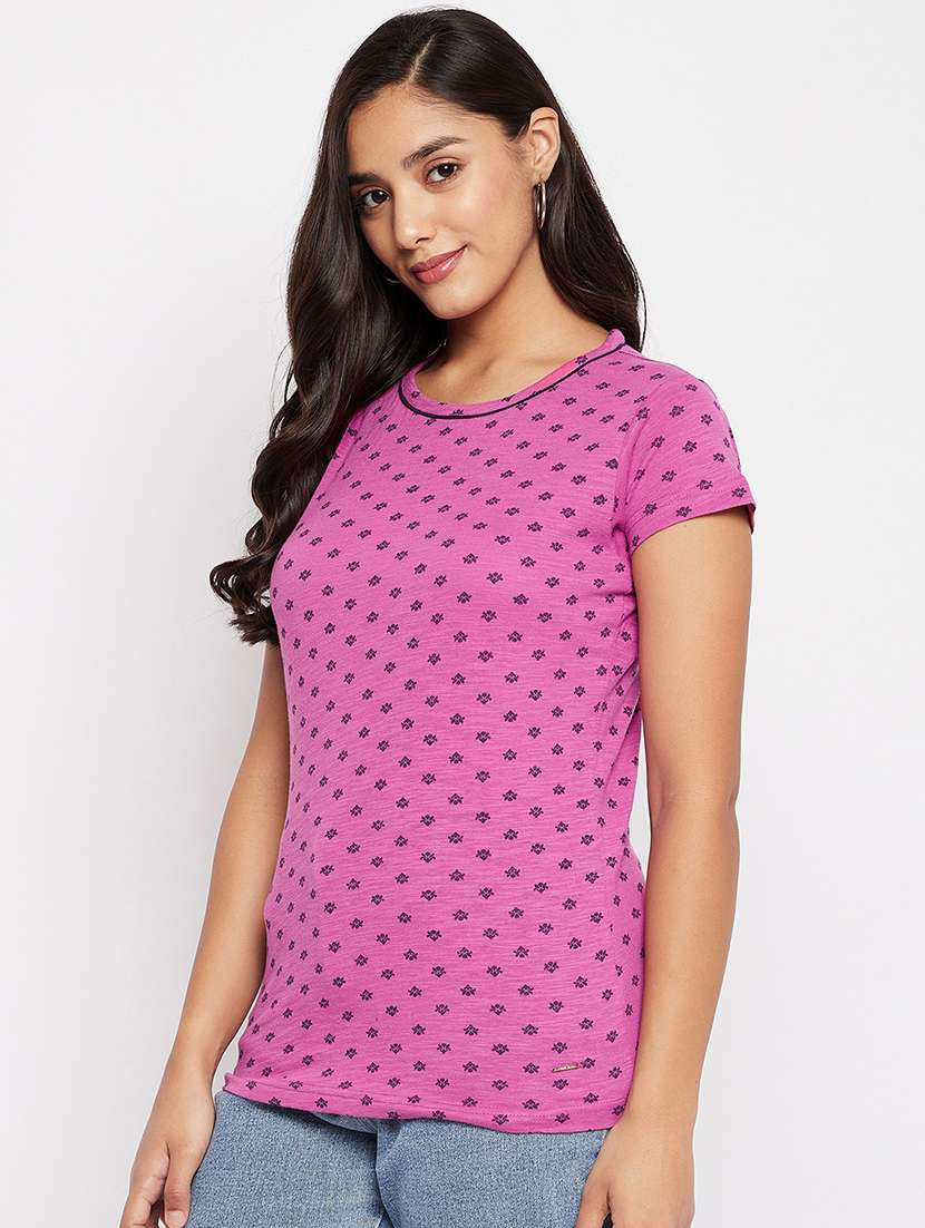 round neck printed tee  - 18438599 -  Standard Image - 1