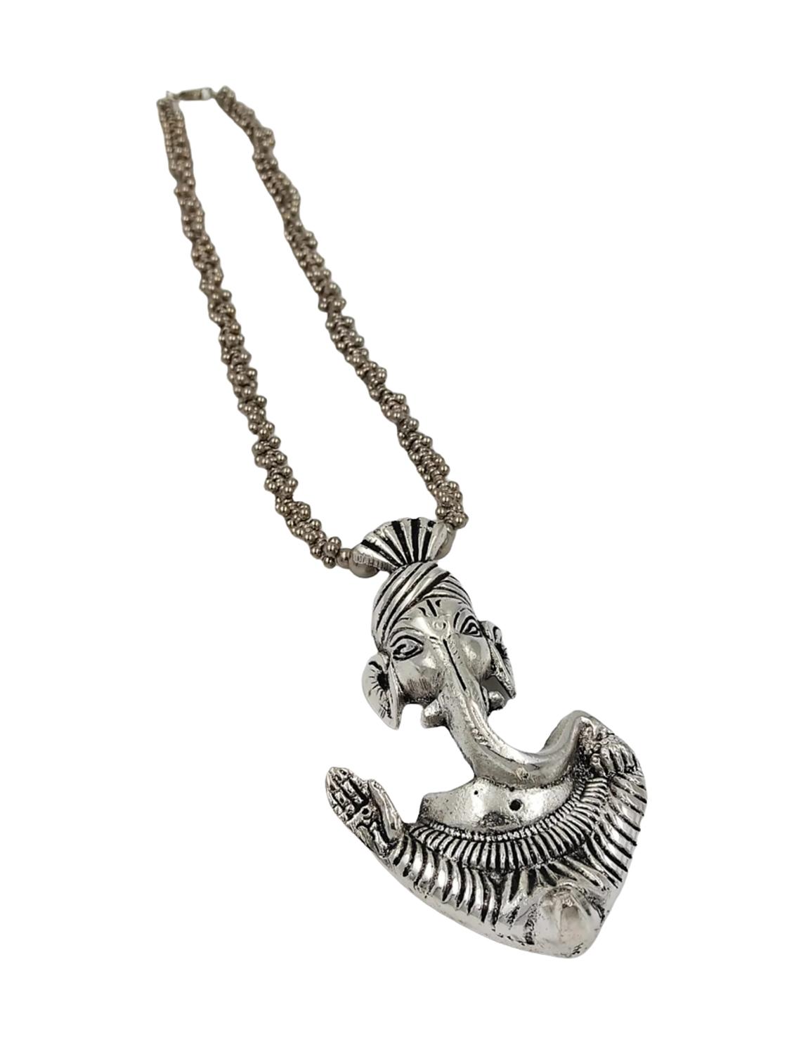 happy stoning long german silver vinayak necklace for women - 18438608 -  Zoom Image - 0