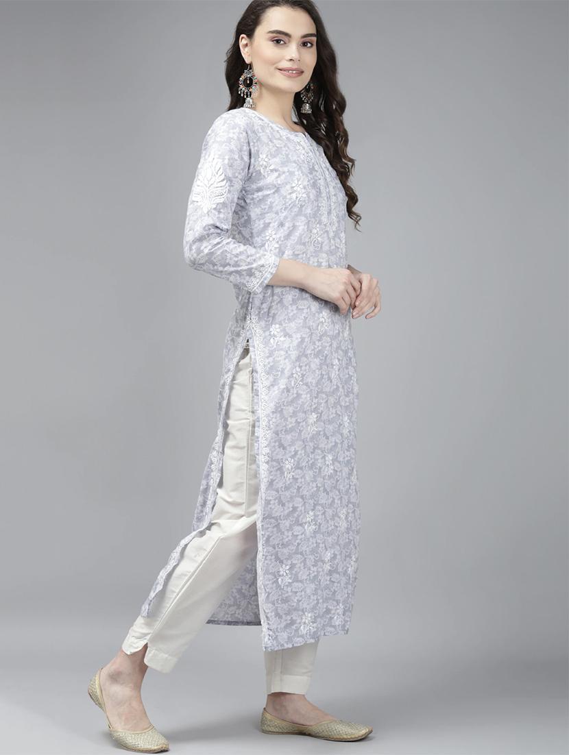 women's straight kurta - 18439712 - Standard Image - 1