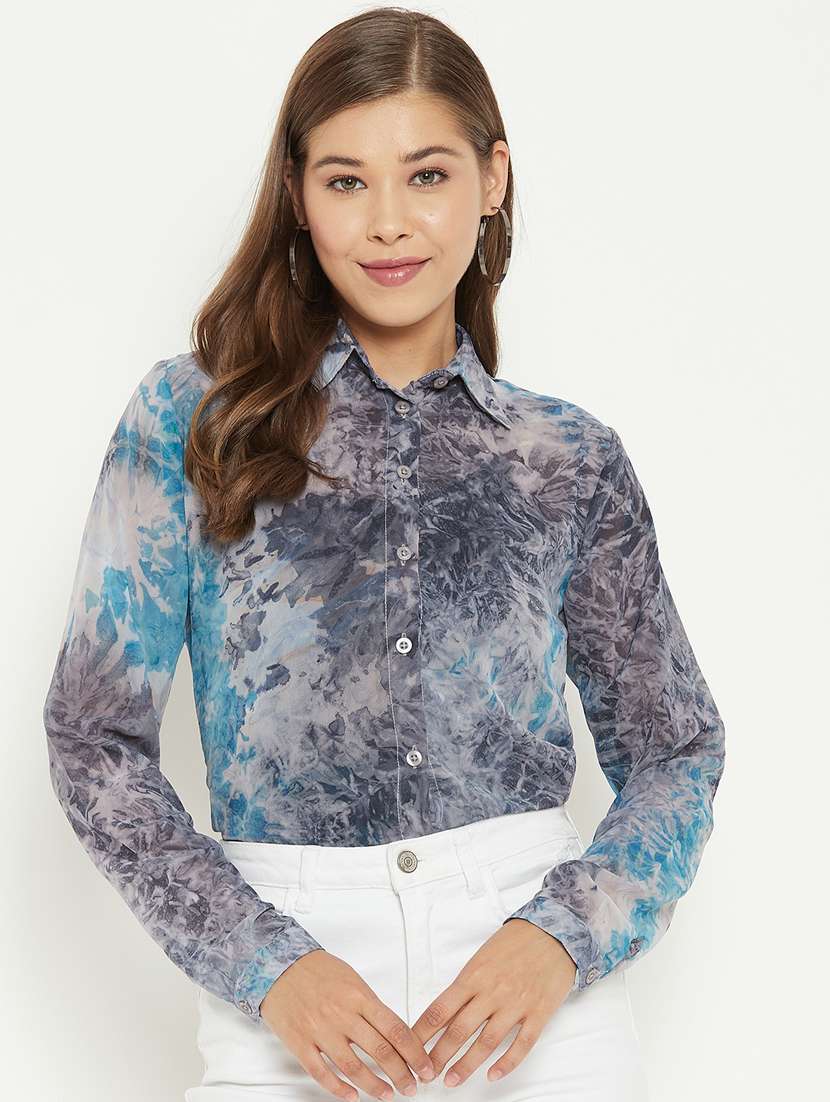 long sleeved printed regular shirt