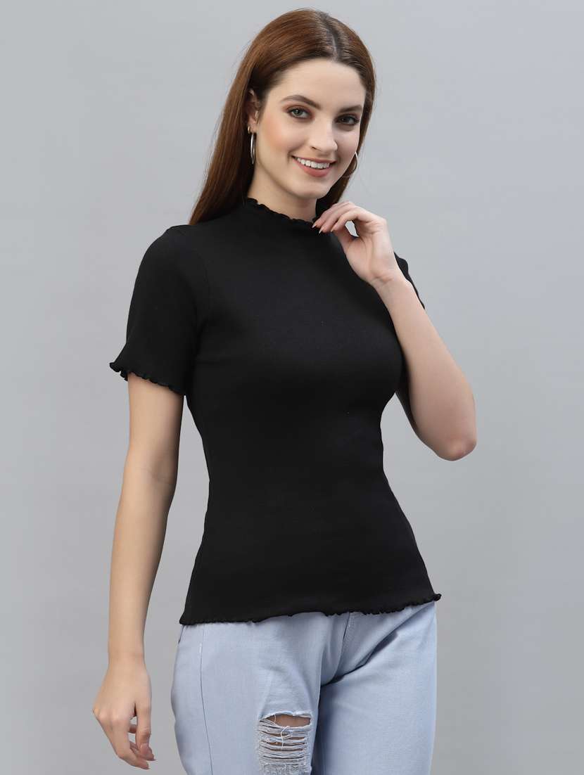 short sleeved solid regular top - 18439822 -  Standard Image - 1