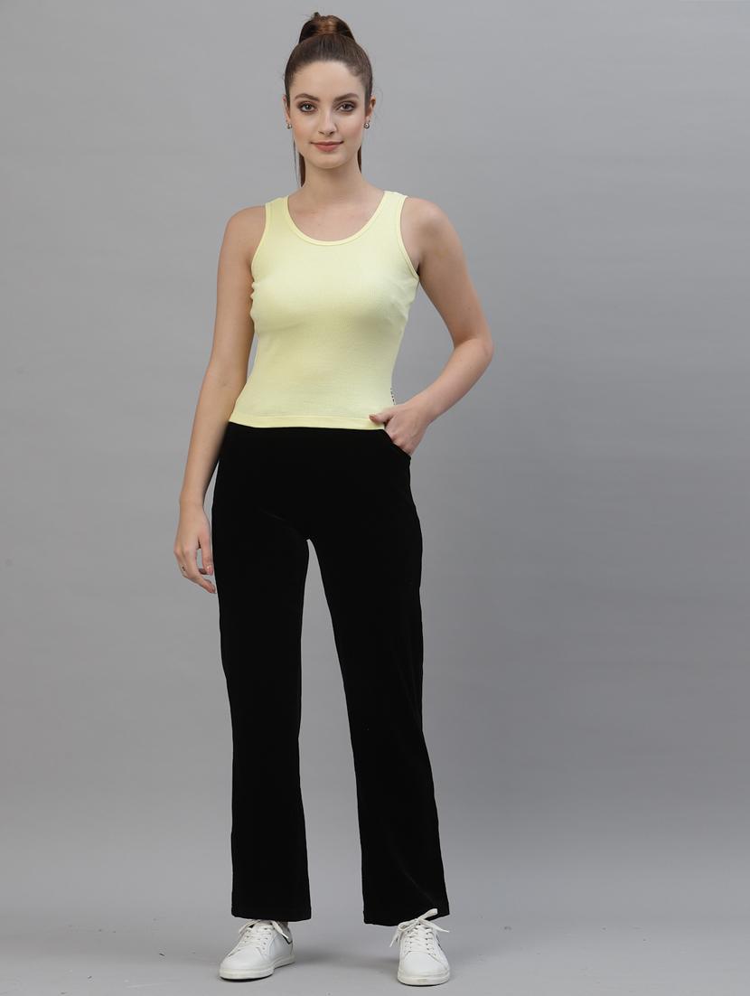 women's crop round neck top - 18439832 - Standard Image - 4