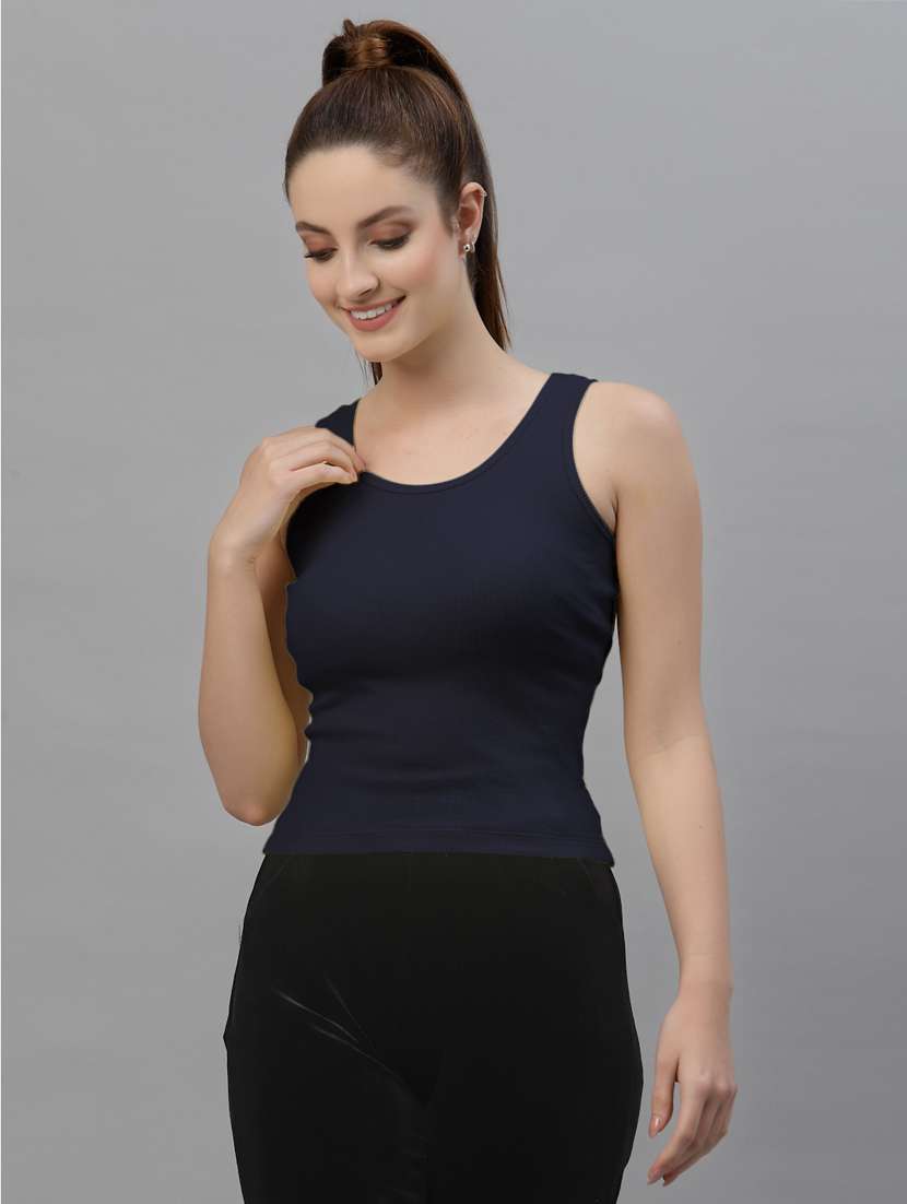 women's crop round neck top - 18439836 - Zoom Image - 0
