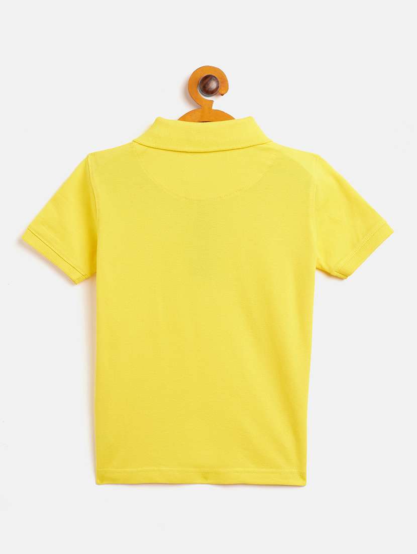 boys yellow printed polo t-shirt - 18440072 -  Standard Image - 1