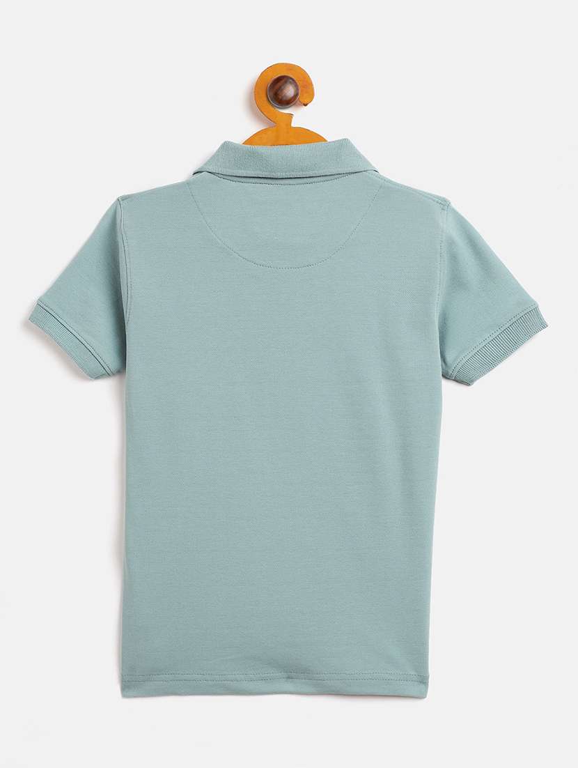 boys light blue printed polo t-shirt  - 18440073 -  Standard Image - 1